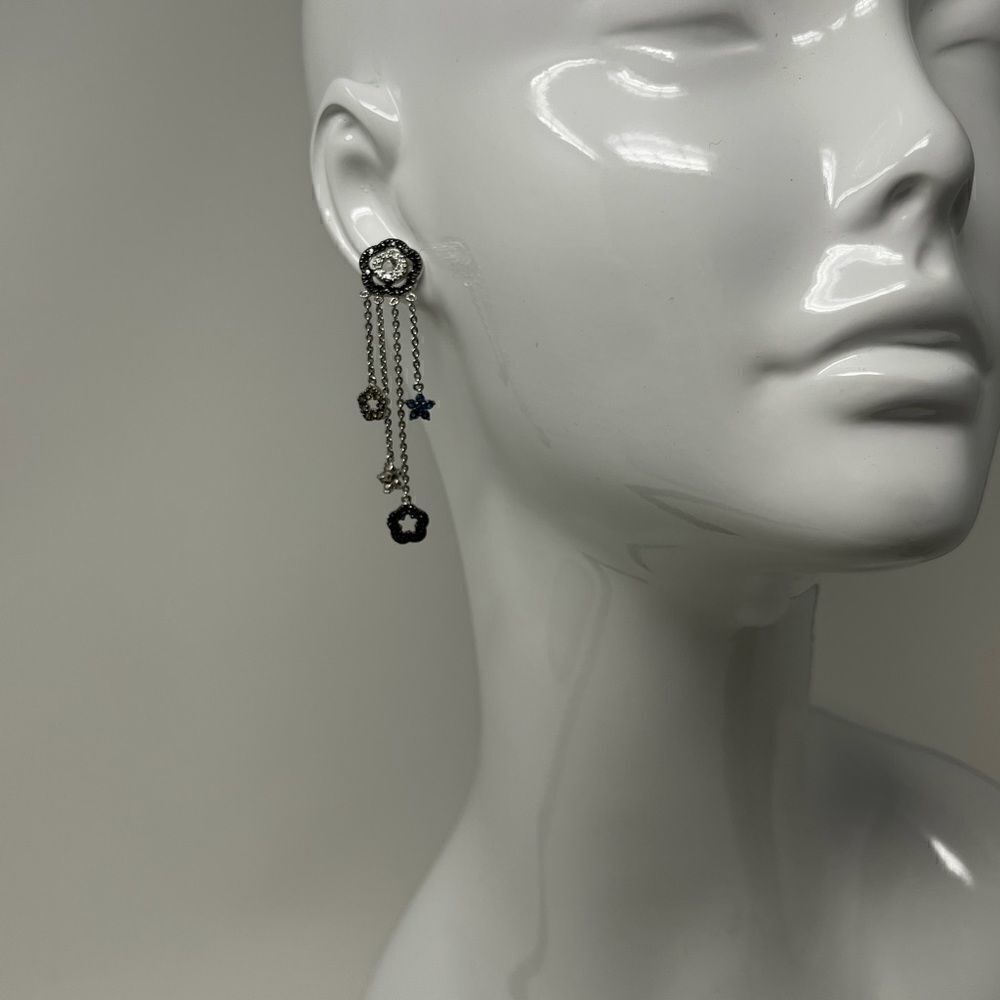 925 silver dangle pierced earrings